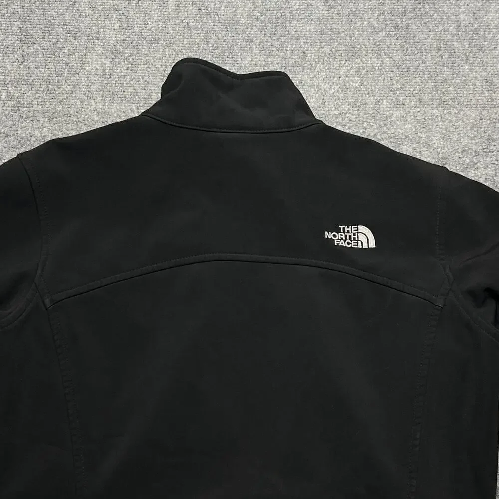 The North Face Jacket Womens Medium Black Softshell Full Zip Pockets Stretch